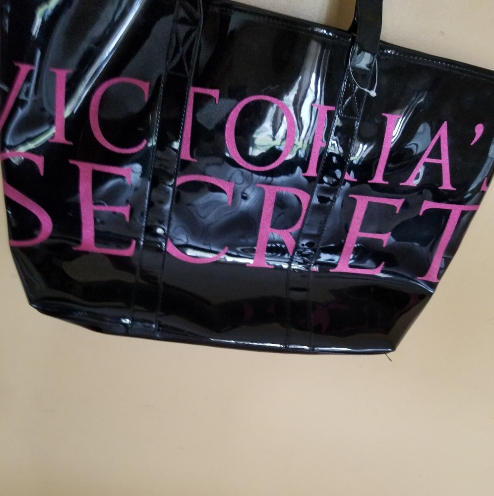 Victoria's Secret Bag Blk pink tote weekender